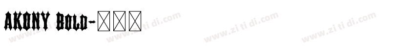 AKONY Bold字体转换